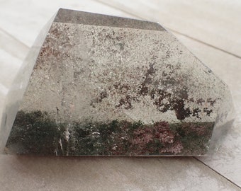 Green Garden Quartz Crystal Freeform - Faceted Clear Garden Quartz Chunk - 3 Inch Crystal Freeform - Smooth Faceted Freeform #FRFRM#1056