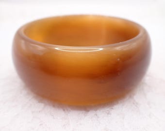 60.8mm Brown, copper, Cats Eye Crystal Bangle Bracelet - Smooth Finish Flat Inside - Bangle Bracelet Brown, copper,  Cats Eye #JEWEL#1869