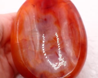Bright Orange Carnelian Agate Crystal Bowl - Thick Heavy Natural Crystal - Orange Red Brown - Carnelian Heavy Bowl 4.25 Inches #BOWLS#1128