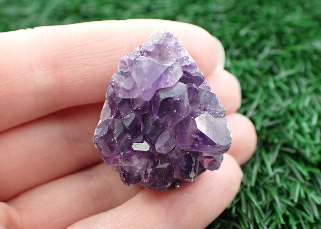 Pretty Natural Amethyst Crystal Teardrop Cluster - Purple Sparkly ...