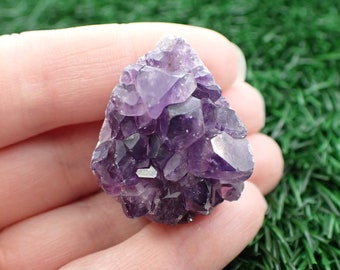 Pretty Natural Amethyst Crystal Teardrop Cluster - Purple Sparkly Crystal - Purple Amethyst Small 1.25 Inches - Natural Crystals #RAWSM#1051