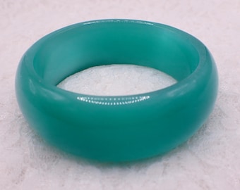 60.0mm Thick Shiny Sea green, turquoise, teal Cats Eye Crystal Cuff Bangle Bracelet - Bangle Bracelet - Cat Eye Crystal #JEWEL#1814