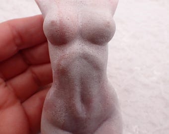 Natural Pink Opal Crystal Carving - Woman Body Pink White - Standing Female Body Crystal - Pink Opal Women #BDIES#1031