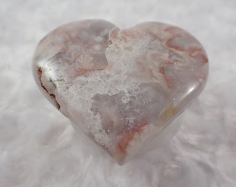 Pretty Pink Amethyst Crystal Heart - 2.5 Inch Textured Sparkly Heart - Pink White Druzy Crystal Heart - Natural Pink Amethyst #HEART#1034