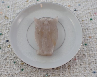 Natural Light Blue Flashy Moonstone Angel Crystal Carving - Flat Back Small Angel - Moonstone Crystal Carving - 2.25 Inch Angel #RELGS#1008