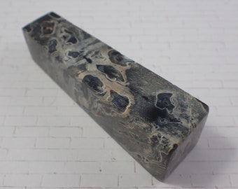 1 Piece Natural Palm Root Crystal Tower - Gray Black Square Faceted Smooth Polished - Great Condition Palm Root Crystal Point #TOWER#1048