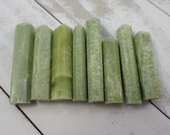 1 Piece Mini Natural Tremolite Crystal Point - Small Smooth Faceted Point - Light Green Tremolite Crystals - 1.5 Inch Mini Point #POINT#1021