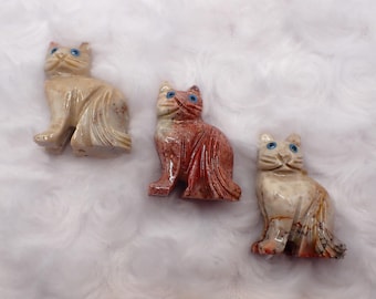 Spirit Animal Cat Dolomite Crystal - Cat Gift Small Natural Figurine - Metaphysical Healing Crystal Mini Figurine - Standing Cat #SPRIT#1005