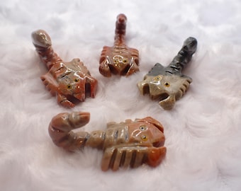 Dolomite Spirit Animal Scorpion Crystal Mini Figurine - Scorpion Gift for Men Small Figurine - Metaphysical Healing Crystal #SPRIT#1008