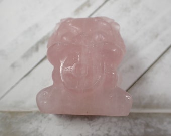 Gorgeous Pink Rose Quartz Money Dragon - Banded Pink Lucky Crystal - Natural Rose Quartz Crystal Carving - 2 Inch Rose Quartz #ANMLS#1059