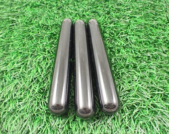 1 Piece Black Obsidian Crystal Wand - Shiny Black Smooth Polished - 4.5 Inch Rounded Ends Black Obsidian Crystal Massage Wand #WANDS#1033