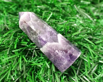 Adorable Mini Tower Crystal Point - Dream Amethyst Natural Crystal - Tiny 1.75 Inch Faceted Point - Small Faceted Dream Amethyst #POINT#1049
