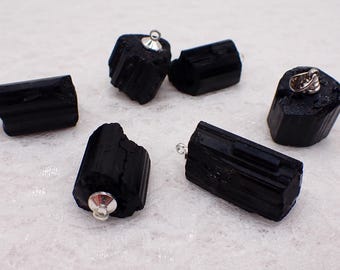 Pretty Black Tourmaline Crystal Jewelry Pendant - Natural Black Tourmaline -  0.5 - 1 inches Black Tourmaline Pendant #PNDNT#1115