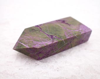 Natural Atlantisite Crystal Tower - Rectangle Smooth Polished - 2.25 Inch Green Purple Crystal Tower - Atlantisite #TOWER#1304