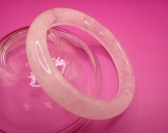 61.2mm Clear Quartz Crystal Cuff Bangle Bracelet - Smooth Thick Crystal Bracelet - Flat Inside Pretty Clear Quartz #JEWEL#1992