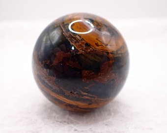 1 Piece Natural Pietersite Crystal Sphere - Brown Tan Gold - Natural Texture Sphere - 46mm Pietersite Sphere #SPHER#1117