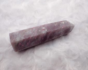 Small Natural Pink Tourmaline Crystal Tower - Faceted Smooth Polished - 3.5 Inch Pink Purple Crystal Tower - Pink Tourmaline #TOWER#1323