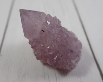 1 Piece Natural Purple Spirit Quartz - Sugar Crystal Point - Cactus Crystal Small Raw Specimen - Purple White Brown Specimen #RAWSM#1032
