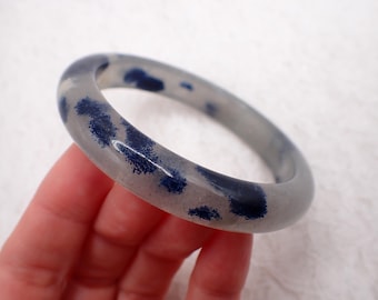 61.3mm Natural Blue Strawberry Quartz Bangle Bracelet - Blue Quartz Crystal - Blue Strawberry Quartz Crystal Bangle #JEWEL#2025