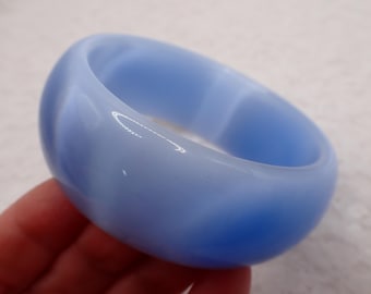 58.8mm Thick Blue Cat’s Eye Crystal Cuff Bangle Bracelet - Thick Cuff Blue Cat Eye Crystal #JEWEL#1963