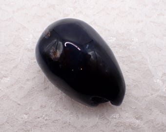 Awesome Natural Sardonyx Crystal Egg - Sparkly Gray Sugar Texture Druzy - Polished Egg 2.5 Inches - Black White Gray Crystal #EGGS#1041