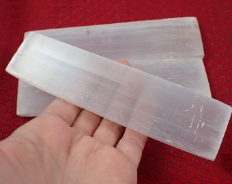 Bright White Natural Crystal Selenite Bar - Opaque Smooth Polished - 6 Inch White Selenite Crystal Bar - Charging Crystal Stick #CRVNG#2145