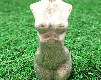 1 Piece Natural Pyrite Crystal Carving - Fit Womans Body Shiny Polished - Female Body Carving - 70x40x34mm Standing Pyrite Body #BDIES#1013