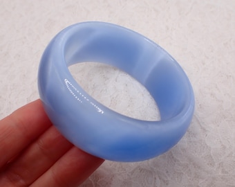 59.2mm Thick Blue Cat’s Eye Crystal Cuff Bangle Bracelet - Thick Cuff Blue Cat Eye Crystal #JEWEL#2027