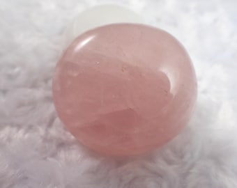 Beautiful Natural Rose Quartz Flashy Crystal Palm Stone - Smooth Small Palm with Chips - Pink Flash Rose Quartz - 2 Inch Crystal #PALMS#1222