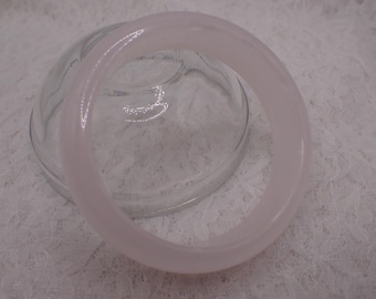 64.4mm Pink Calcite Crystal Bangle Bracelet - Smooth Flat Inside Bangle - UV reactive Natural Pink Calcite Crystal Bracelet #JEWEL#1941