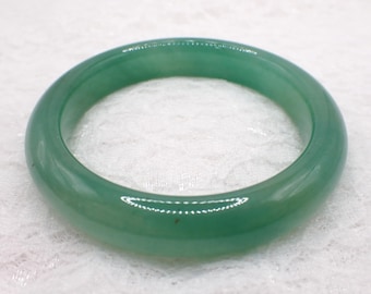 58.7mm Green Aventurine Crystal Bangle Bracelet - Thick Green Crystal Bangle - Natural Green Aventurine Crystal Bracelet Smooth #JEWEL#1846