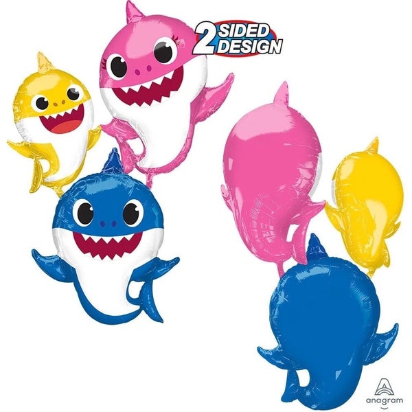 Baby Shark Airwalker - Anagram Licensed | Baby shark balloon bouquet | Baby shark birthday | Shark decorations | Toddler birthday