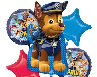 Paw Patrol Balloons - Anagram Licensed | Chase PAW Patrol | Chase Birthday Balloons | Chase Paw Patrol Birthday Balloons | Chase Helium