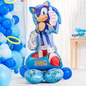 53" Sonic the Hedgehog AirLoonz - Anagram Licensed / Palloncino riempito di Sonic Air / Palloncini Sonic / Articoli per feste Sonic / Compleanno Sonic