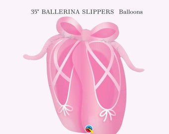 BALLERINA SLIPPERS 35" Balloons | Ballet slippers Balloon | Ballerina decorations