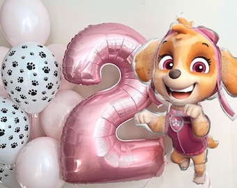 Skye Paw Patrol girl Balloons | Girls Birthday Party Decorations
