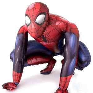36&quot; Sitting Spider-man Balloon - Anagram Licensed | Giant Spiderman Air Filled | Heros Birthday Party | Superhero Decorations | Boy birthday