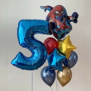 Spiderman Birthday Balloons - Anagram Licensed | Spiderman Party Decorations | Birthday Balloons | Kids birthday | Boys Birthday Supplies