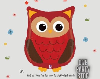 Woodland Owl Balloon: Forest Animal Party Decor