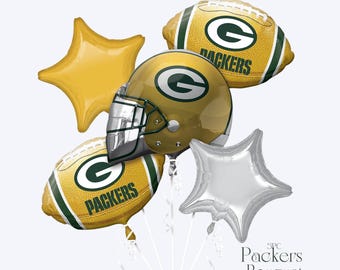 Green Bay Packers Balloon Bouquet: NFL Football Party Decor