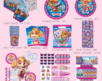 Paw Patrol Girl party supplies - Licensed by Unique Industries | Skye birthday banner | Skye PAW Patrol | Paw Patrol girl Birthday decoratio