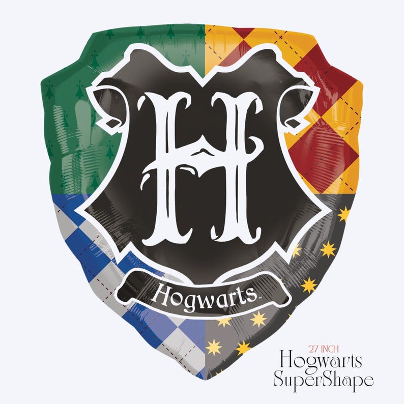 Wizard Balloons - Anagram Licensed | Harry Potter Decorations | Hogwarts balloons | Harry Potter birthday | Hogwarts | Wizard | Owl 22" Hogwarts SShape