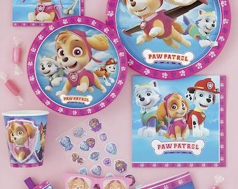 Skye Paw Patrol Birthday Party Supplies - Banner, Balloons & Decor
