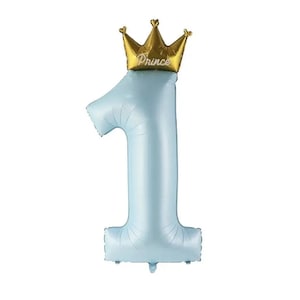 First birthday balloons | Boys First Birthday | Blue Birthday Party Decor | Light blue Foil Number One Balloon | First birthday decorations