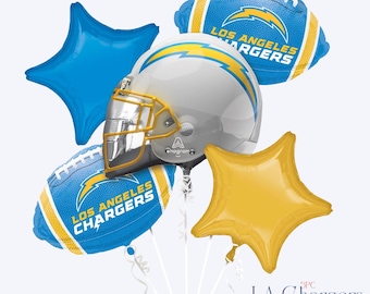 Ramo de globos de los LA Chargers: decoración para fiesta de fútbol americano de la NFL