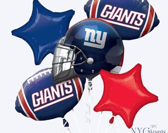 Ramo de globos de los New York Giants: globos con forma de casco de fútbol americano con licencia