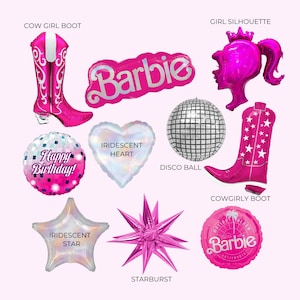 Barbie Balloons - Anagram Licensed | Barbie Birthday Balloon PARTY Decor | Barbie Party Balloons | Pink Barbie Bachelorette Decor