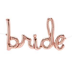 Bride Balloon Banner Rose Gold  | Bride Foil Balloon | Bachelorette Balloon | Bridal Shower | Bachelorette Party decorations and supplies
