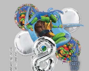 Ninja Turtles Birthday Balloons: Licensed TMNT Party Decoration, 5pc