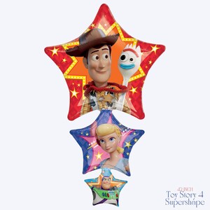 Toy Story Balloon Bouquet | Woody Buzz Birthday Balloons | Kids Party Decorations | Toy Story Birthday Decor | Balloons Set | Balloon Bundle Toy Story Supershape